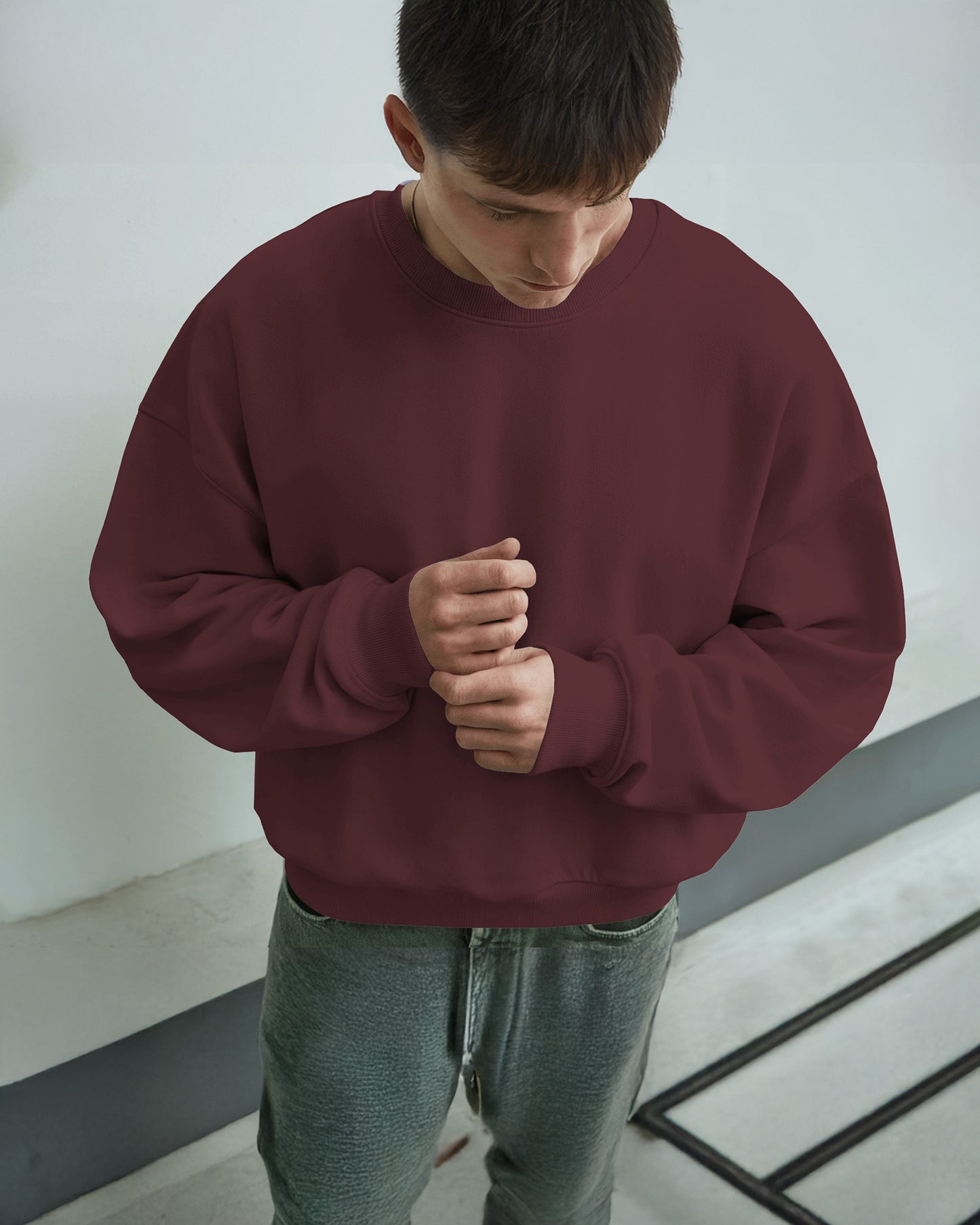 Unisex Oversized Plain Sweatshirt