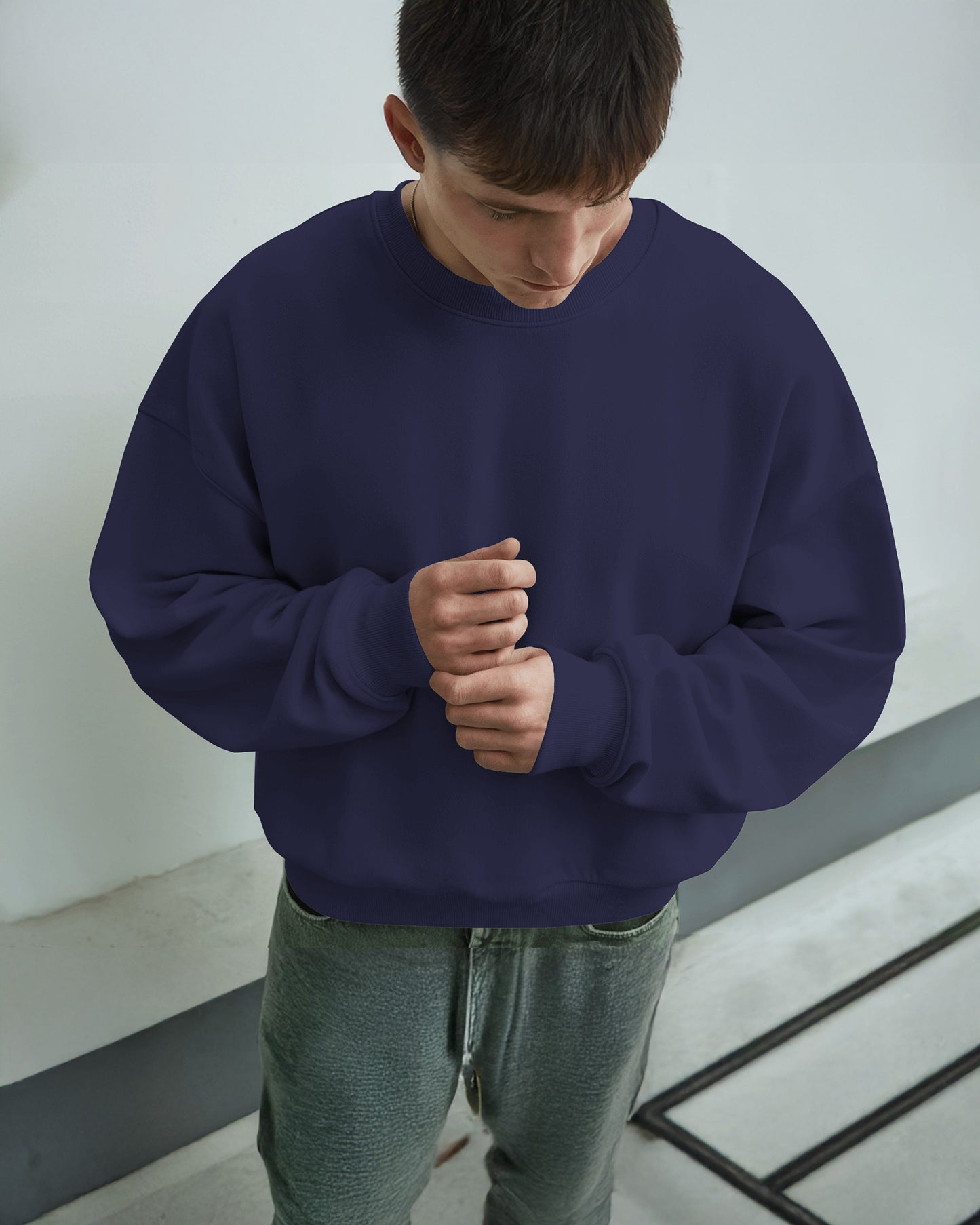 Unisex Oversized Plain Sweatshirt